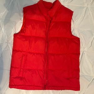 Red puffer vest L size 10/12